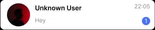 Chat list without ads
