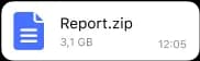 Large file size indicator