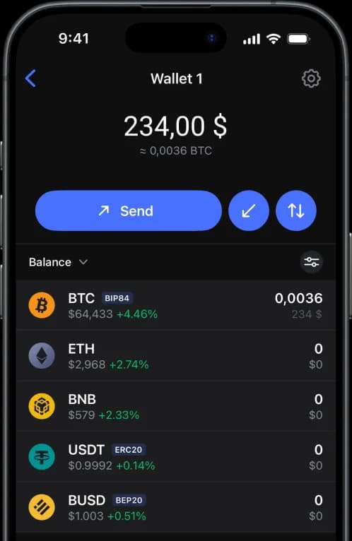 Crypto wallet in Chattti
